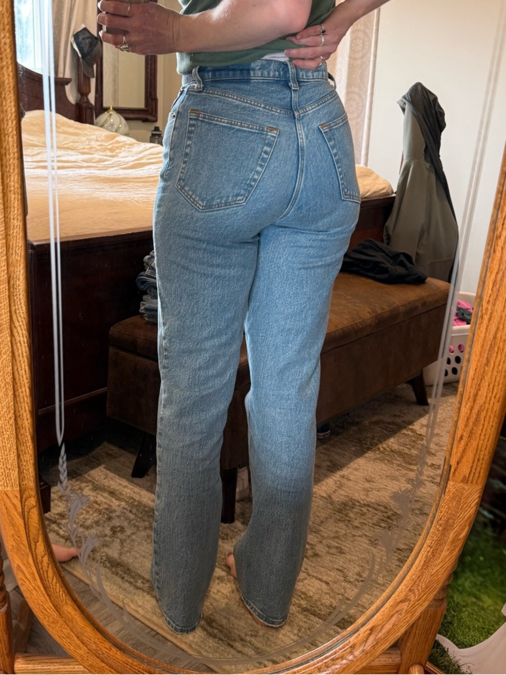 Abercrombie Ultra High Rise Curve Love The 90s Straight Jean Sz 27/4L